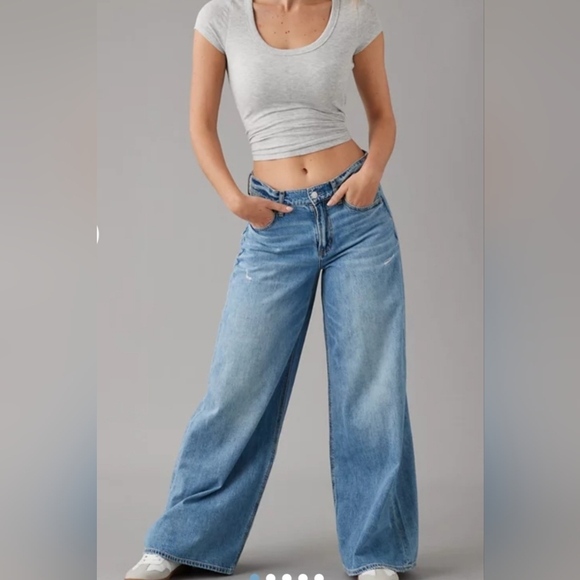 American Eagle Outfitters Denim - NWT American Eagle Dreamy Drape Super High-Rise Ultra Wide Leg Jeans 12L 31W